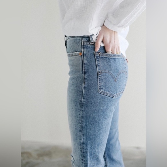 Levi's Wedgie Straight‎ Fit Jeans in Two Minds 27 - Picture 3 of 8